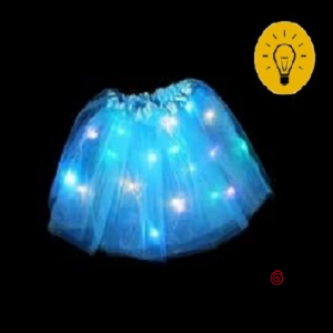 POLLERA TUTU CELESTE LUMINOSO x 1